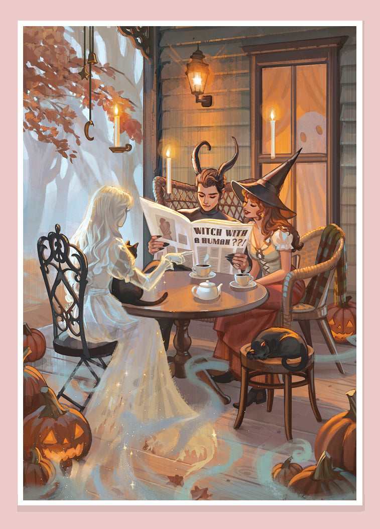 #162 Morning Gossips - print