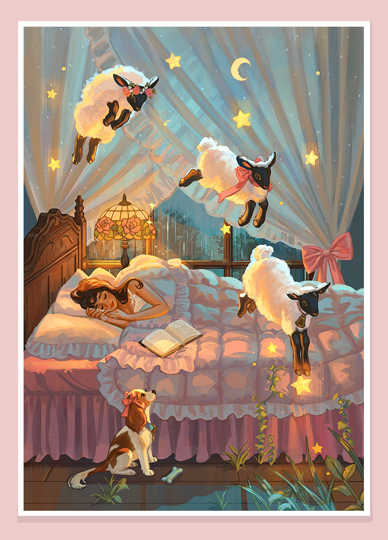 #166 Counting Sheep - print