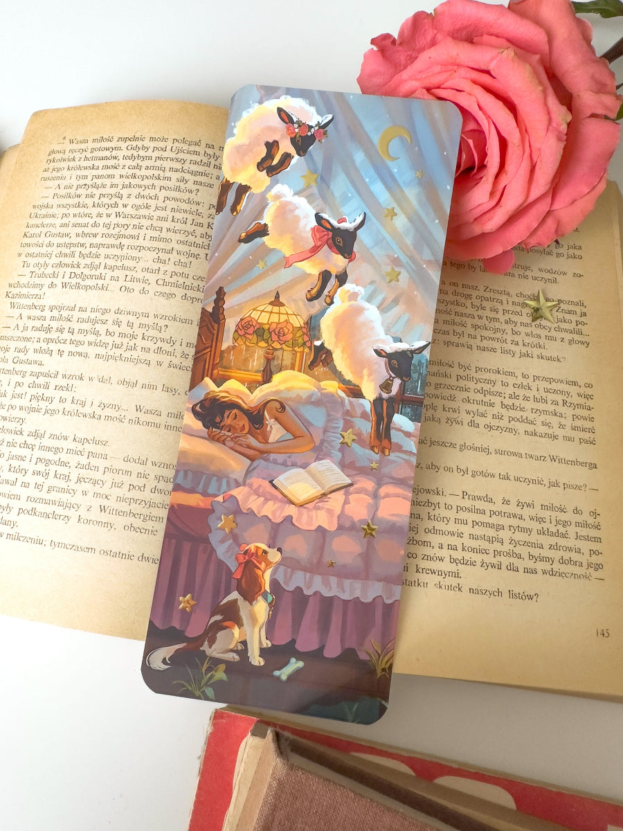 Gold details Bookmark: Counting Sheep