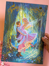 Load image into Gallery viewer, A4 Gold Foil - Barbie Swan Princess - print
